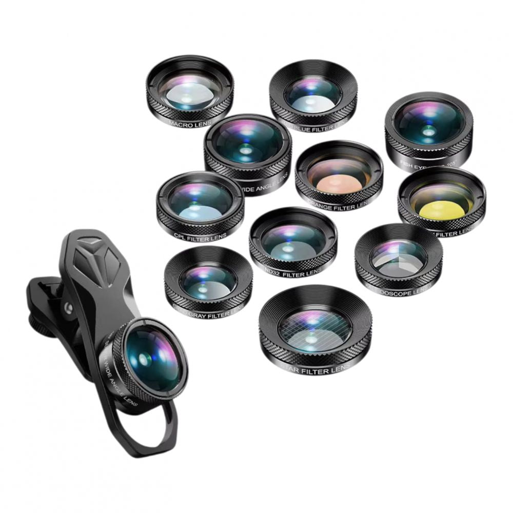 Kit lentes para celular APL-DG11 12 en 1 con filtros profesionales