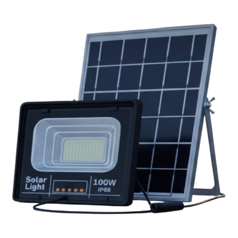 Reflector con panel solar JT-YY100W de 100W