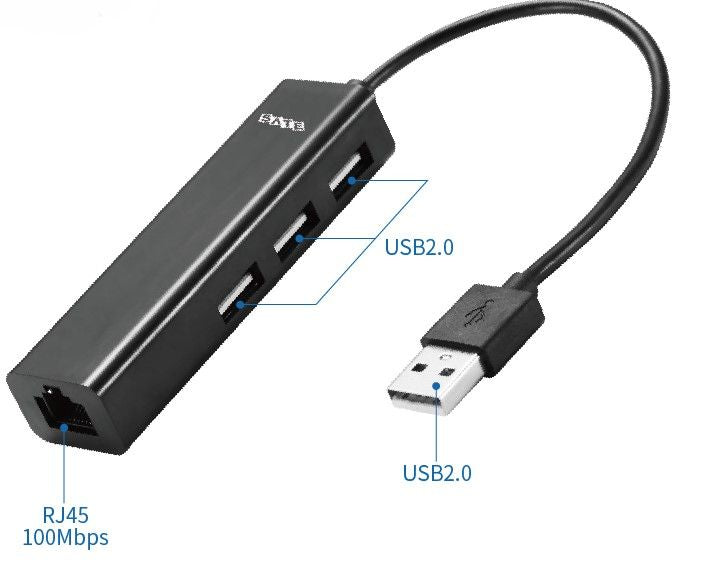 Hub USB con Ethernet A-HUB40
