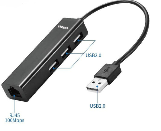 Hub USB con Ethernet A-HUB40