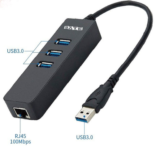 Hub USB 3.0 con Ethernet Gigabit A-HUB41