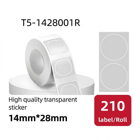 Etiqueta Térmica Autoadhesiva 14x28 mm transparente SATE T5-1428001R