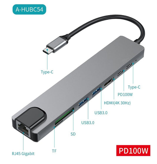 Hub USB Tipo C Multifunción A-HUBC54
