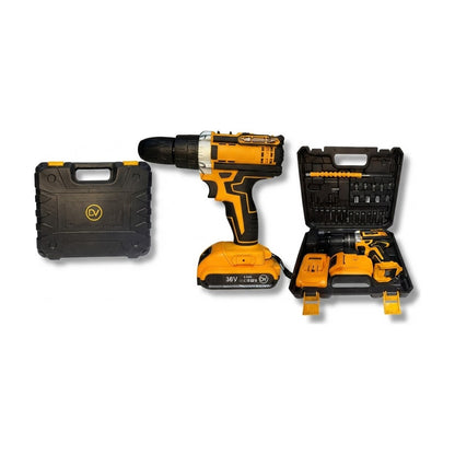 Taladro Atornillador Inalámbrico DIVINO DV-5001 36V con Impacto, foto de producto sobre fondo blanco