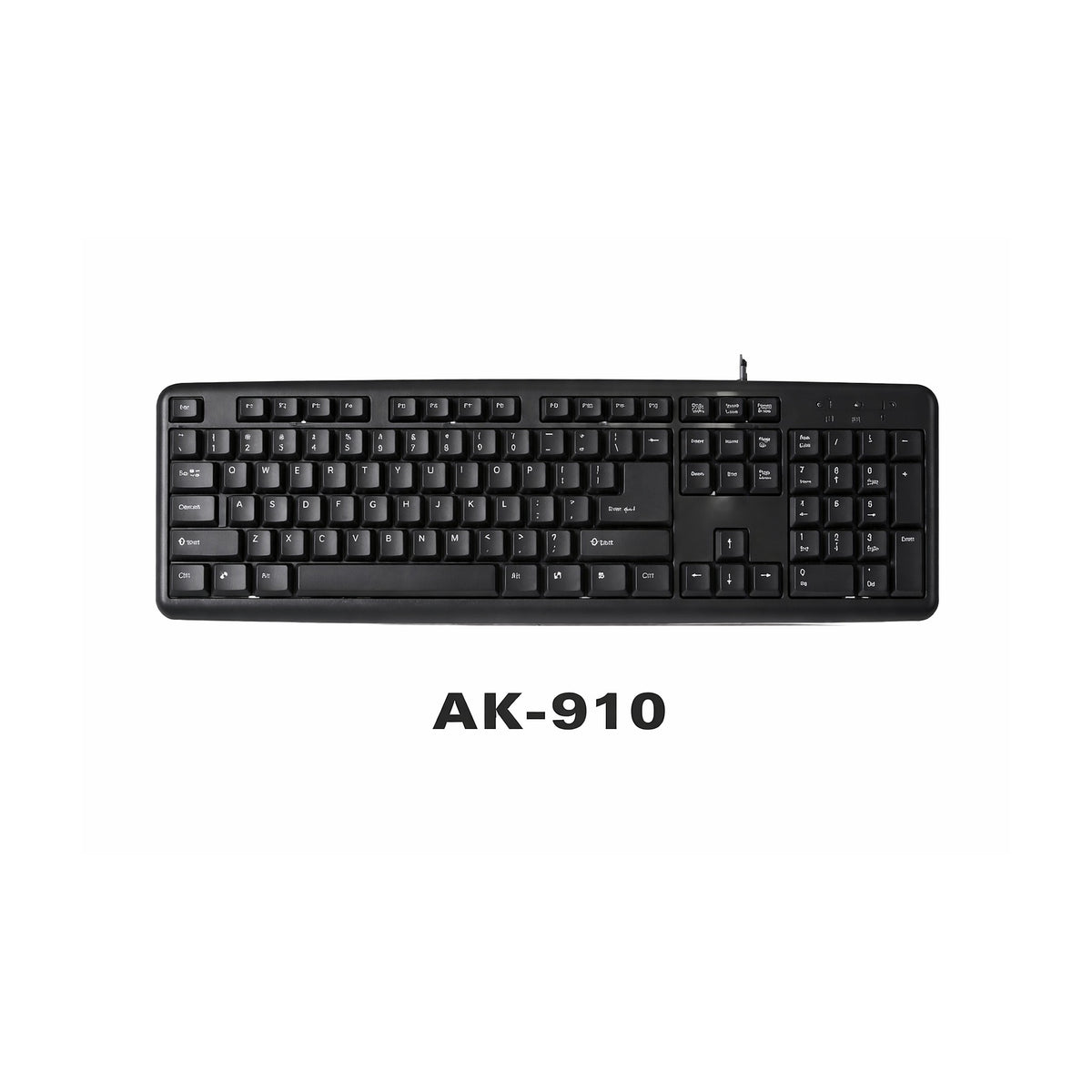 Teclado Básico SATE USB AK-910 104 Teclas Español/Portugués de SATE, producto centrado sobre fondo blanco