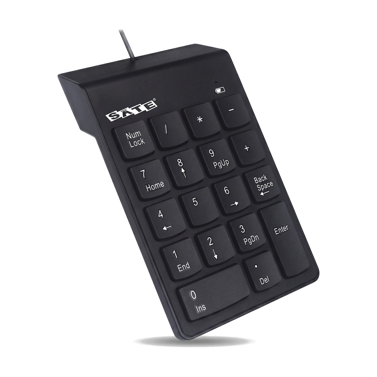Teclado numérico USB negro con cable