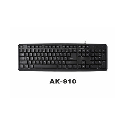 Teclado USB SATE AK-910 de 104 teclas color negro