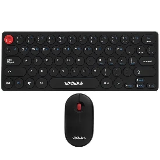 Kit Teclado + Mouse Inalámbrico Satellite AK-6012G Mini 64 Teclas 2.4 GHz