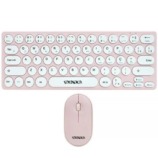 Kit Teclado + Mouse Inalámbrico Satellite AK-6031G Mini Layout Portugués