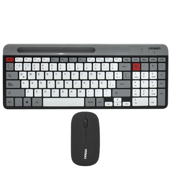 Kit Teclado + Mouse Satellite AK-622G Bluetooth y 2.4 GHz con Teclas Silenciosas