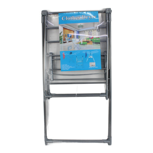 Tendedero de ropa vertical plegable de acero 50 x 100 cm