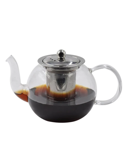 TETERA 800ML VIDRIO BOROSIL. TAPA/INFUSOR A.INOX
