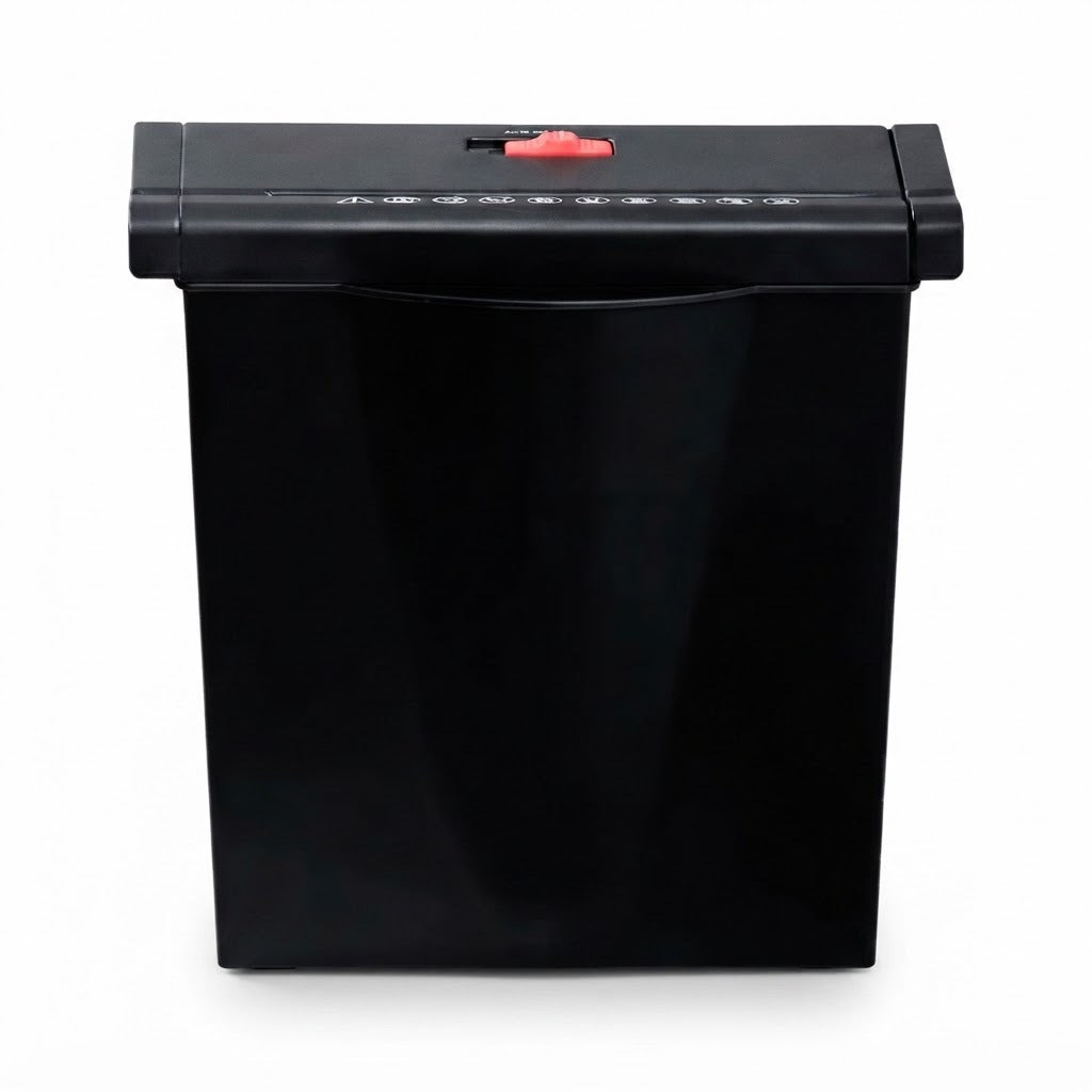 Trituradora de Papel A- de 6 Hojas con Motor de 190 W y Cesto, vista de producto sobre fondo blanco
