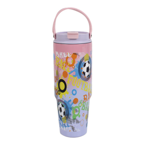 Vaso térmico 900 ml con asa diseño fútbol