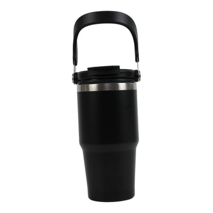 Vaso térmico de acero inoxidable 600 ml negro con asa