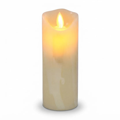 Vela LED Decorativa Satellite A-C5315 de 15 cm con Efecto Parpadeo sobre fondo blanco