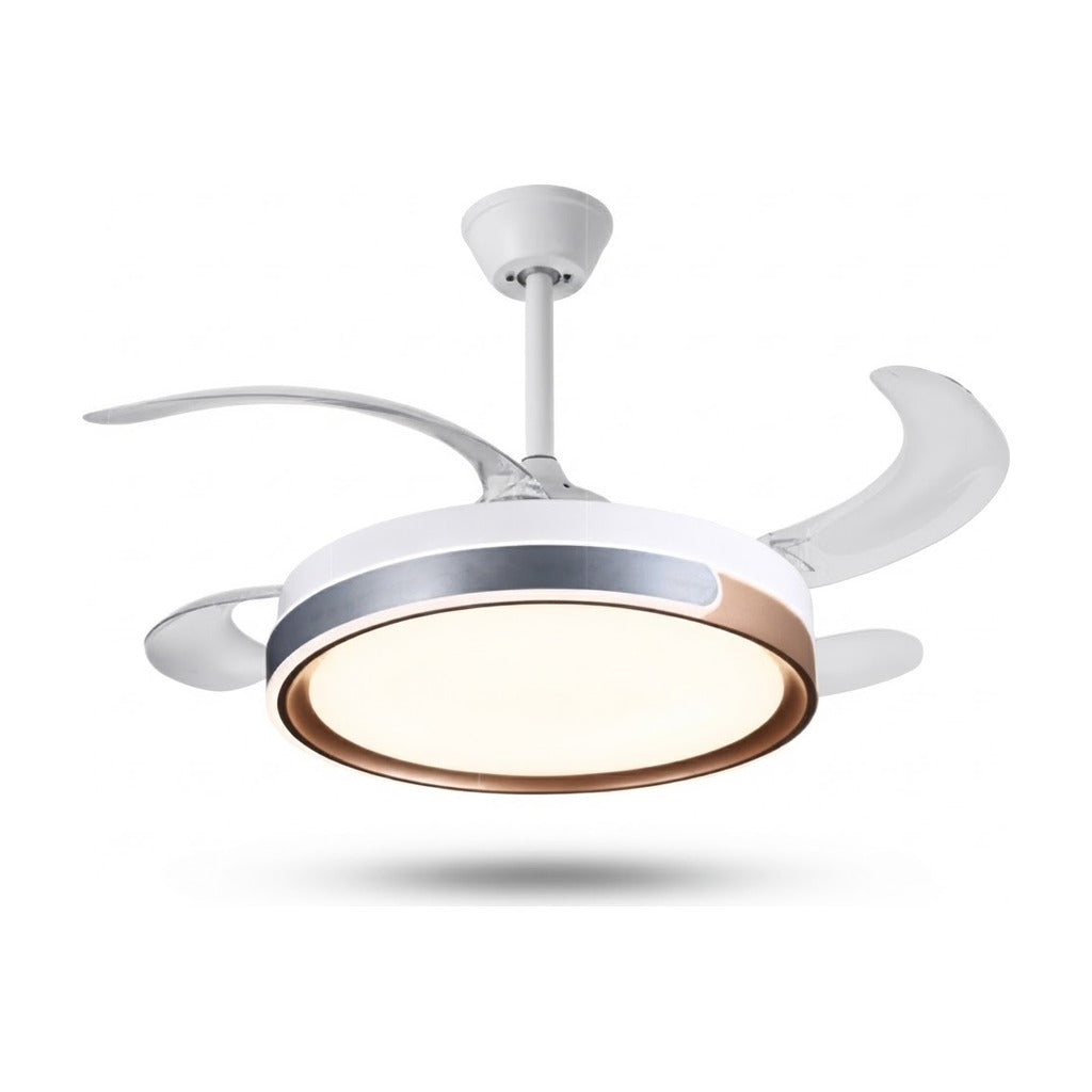 Ventilador de Techo Satellite A-FAN804 Bivolt con Luminaria LED y Control Remoto sobre fondo blanco