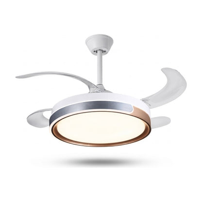 Ventilador de Techo Satellite A-FAN804 Bivolt con Luminaria LED y Control Remoto sobre fondo blanco
