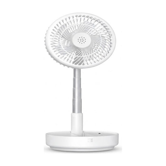Ventilador recargable de pie blanco SATE A-F0871