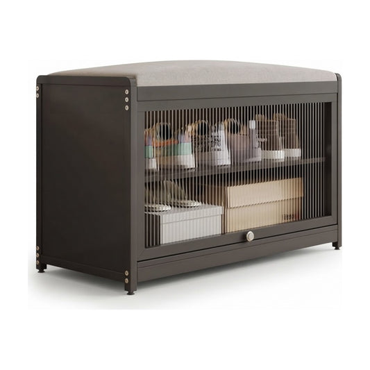 Zapatero banqueta con puerta corrediza Waco A46-496H 50x32x45 cm - foto de producto centrado sobre fondo blanco