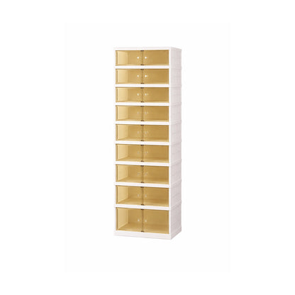 Zapatero Plegable SATE N-20281 9 Niveles con Ruedas Puerta Transparente de SATE, producto centrado sobre fondo blanco