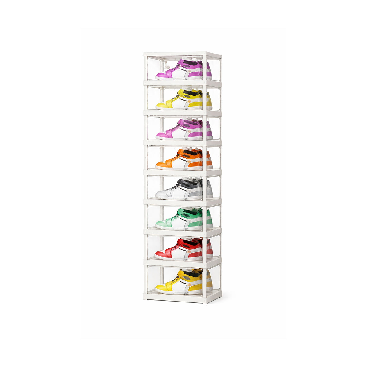 Zapatero Plegable SATE N-601T8 8 Niveles Compacto Transparente de SATE, producto centrado sobre fondo blanco