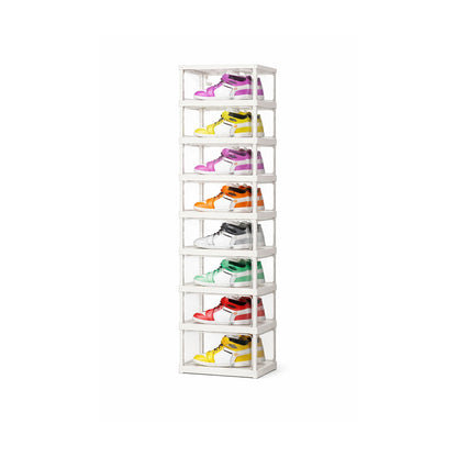 Zapatero Plegable SATE N-601T8 8 Niveles Compacto Transparente de SATE, producto centrado sobre fondo blanco