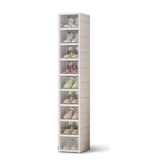 Zapatero Plegable SATE N-103PP9 9 Niveles Puerta Transparente - foto de producto centrado sobre fondo blanco